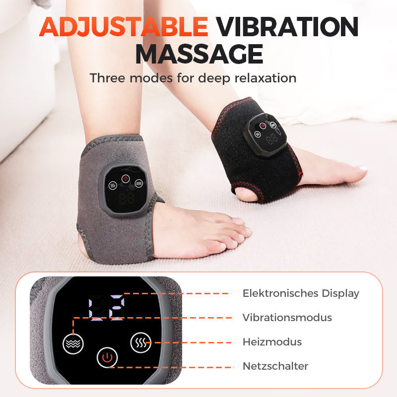 Appareil de massage portable pour la cheville avec fonction chaleur et vibration