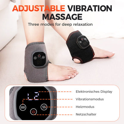 Appareil de massage portable pour la cheville avec fonction chaleur et vibration