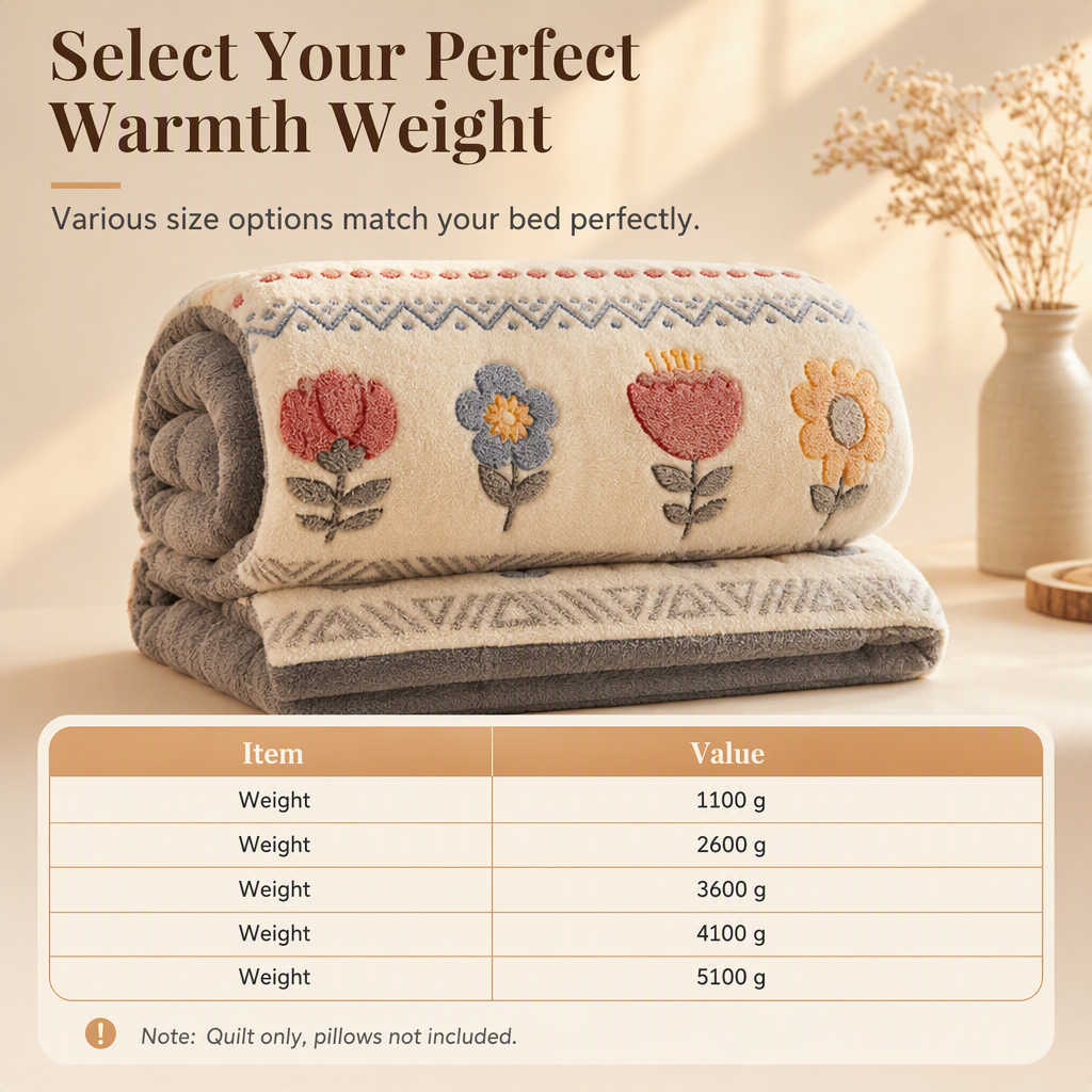 📢📢50 % DE RÉDUCTION !! ⏰ Couette d'Hiver Polaire Double Face – Velours Flocon de Neige & Polaire d'Agneau Dense, Impression Numérique Active pour un Cocon Douillet et des Nuits Confortables Tout l'Hiver 🛏️💤✨