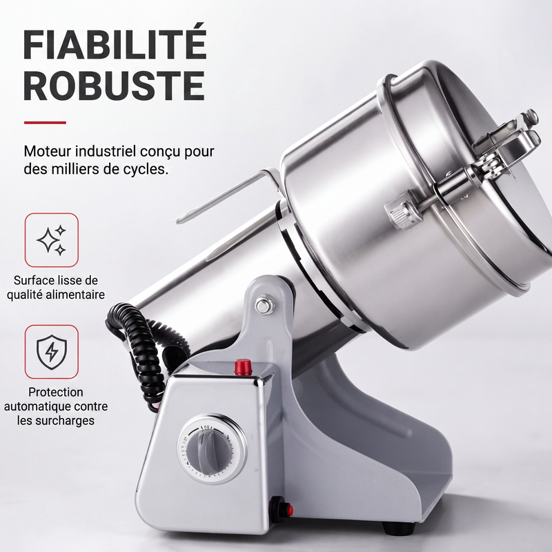 ☕⚡ Moulin électrique ultra-rapide à grande vitesse – Design ultra-fin, mouture fine et rapide, compact et puissant pour café, épices et céréales 🌿