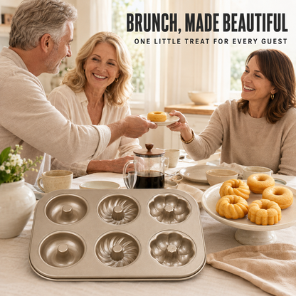 Mini-moule à gâteau Bundt antiadhésif à plusieurs cavités