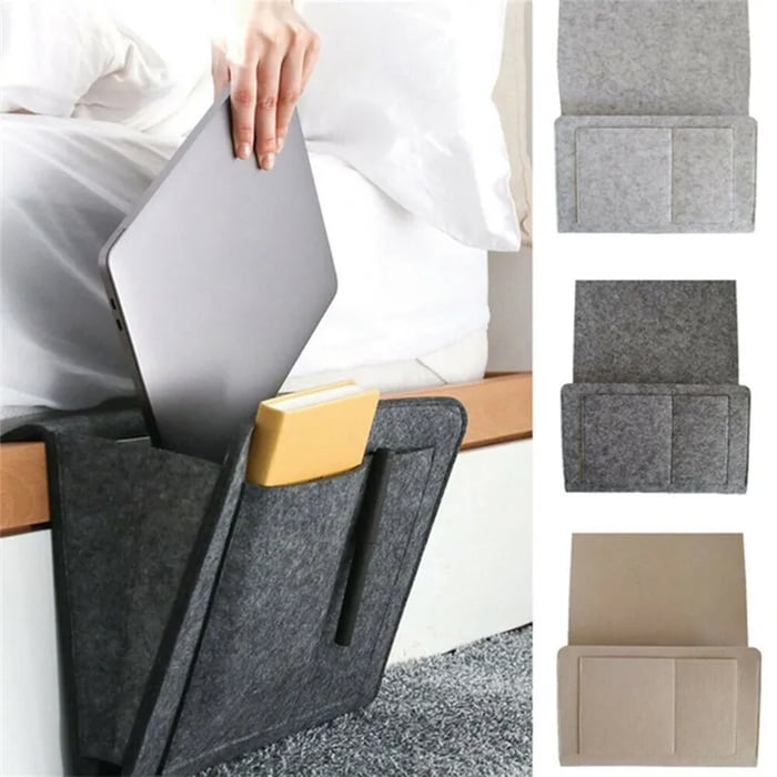 Rangez votre table de chevet en un clin d'œil ! Rangement coulissant sans outil