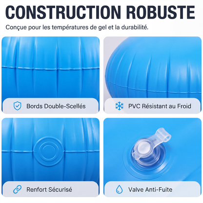❄️ PROMO LIMITÉE 57% DE RÉDUCTION ! ✨ Coussin d'Air d'Hivernage pour Piscine – Anti-Gel, Avec Cordes 🛟