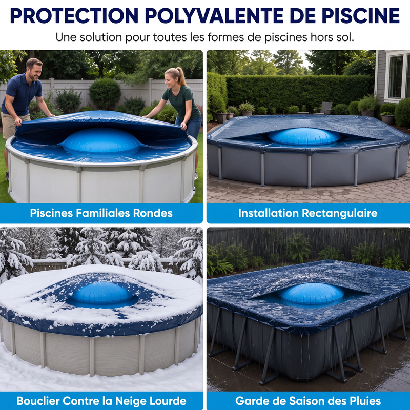 ❄️ PROMO LIMITÉE 57% DE RÉDUCTION ! ✨ Coussin d'Air d'Hivernage pour Piscine – Anti-Gel, Avec Cordes 🛟