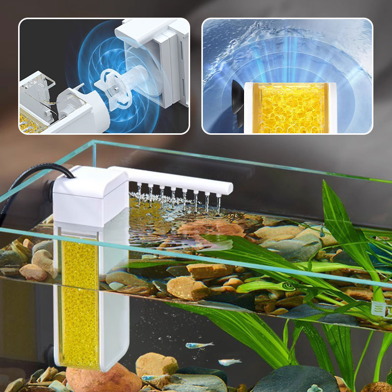 🔥 50% DE RÉDUCTION ! ✨Mini filtre multifonctionnel pour petit aquarium
