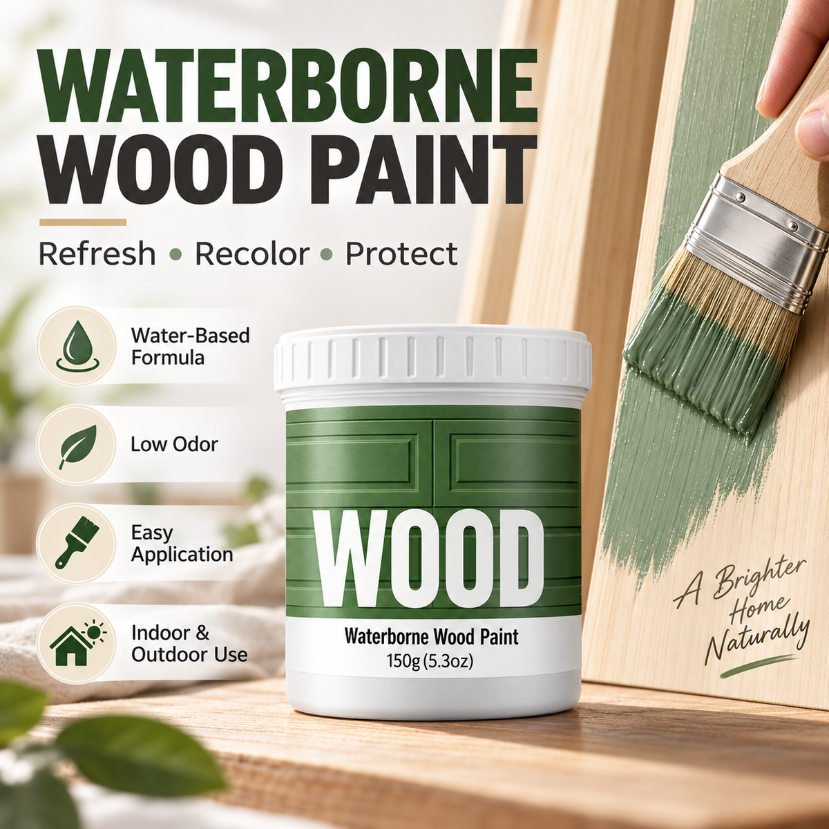 Peinture à l'eau pour bois – Peinture écologique pour la rénovation de meubles