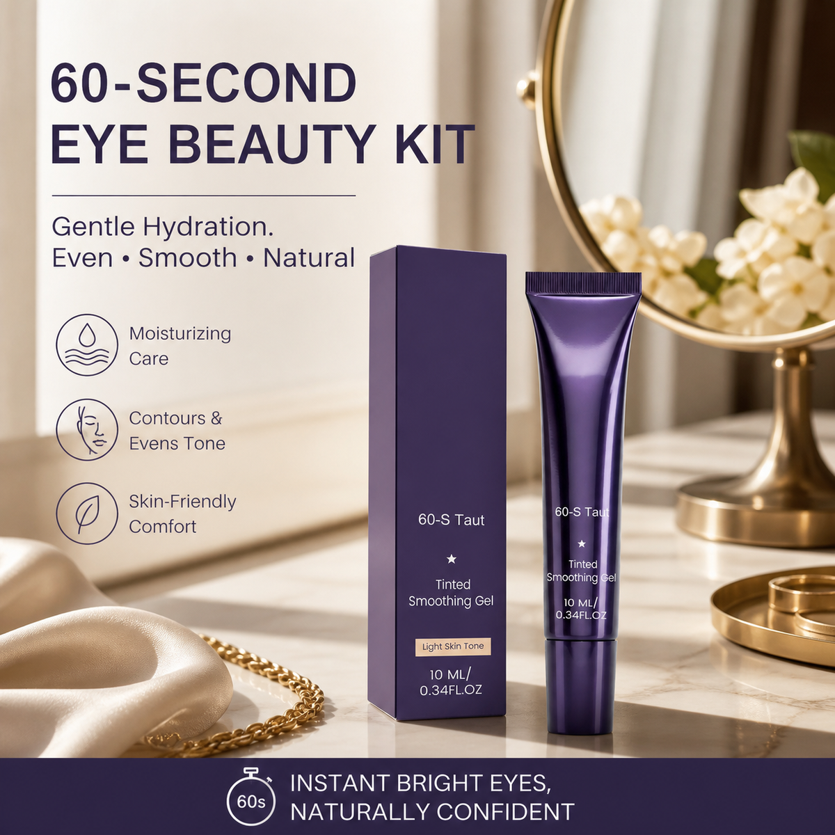 💰 Économies exceptionnelles - 50 % DE RÉDUCTION 🔥 Kit de maquillage pour les yeux « 60 secondes » – Gel teinté raffermissant pour les poches et les cernes