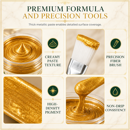 🔥 -50 % PROMO ✨ Pâte de retouche pour peinture métallisée 🖌️ Or ou argent, application facile au pinceau