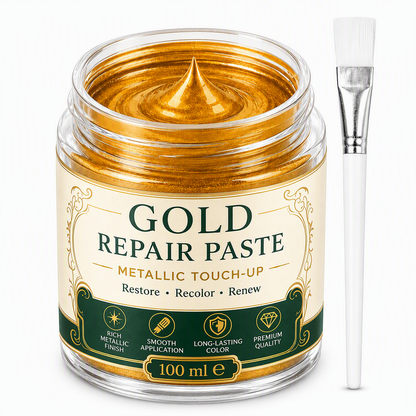 🔥 -50 % PROMO ✨ Pâte de retouche pour peinture métallisée 🖌️ Or ou argent, application facile au pinceau