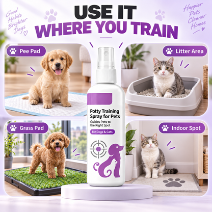 Spray d'apprentissage de la propreté pour chiens et chats