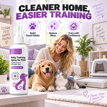 Spray d'apprentissage de la propreté pour chiens et chats