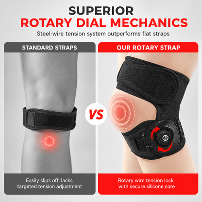 ⏰PROMO LIMITÉE -50%✨Sangle de maintien rotulien🏃Réduit la pression du tendon, parfait pour course et randonnée