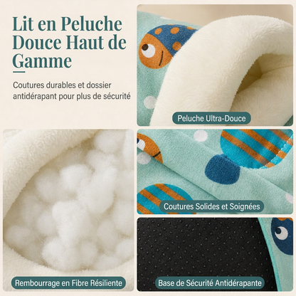 🐈🛏️ Nid-caverne Semi-fermé pour Chats et Petits Chiens – Chaud, Coupe-vent et Douillet pour un Sommeil Profond