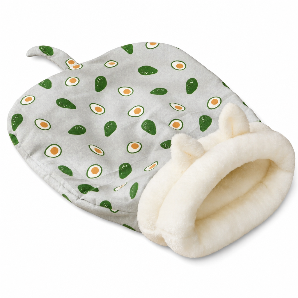 🐈🛏️ Nid-caverne Semi-fermé pour Chats et Petits Chiens – Chaud, Coupe-vent et Douillet pour un Sommeil Profond