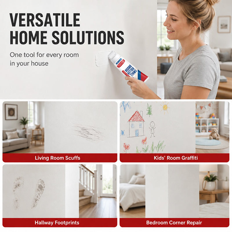 🔥PROMO 60% ! Pâte de réparation murale imperméable 🧱 Avec rouleau intégré, réparation facile sans outils supplémentaires ✨🖌️