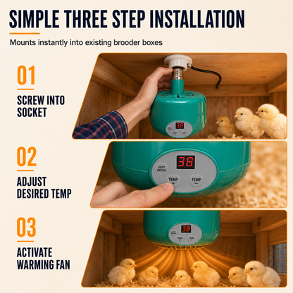 🐣 50 % DE RÉDUCTION EN CE MOMENT ! 🌡️ Chauffage couveuse intelligent – Température précise & sécurisé ✨