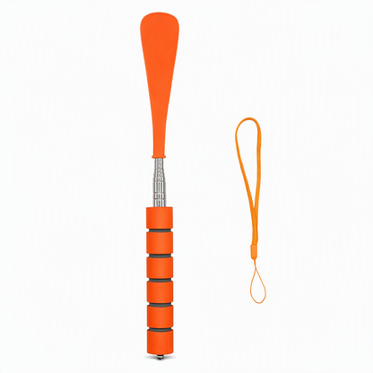 👟 50% DE RÉDUCTION! 🦯 Chausse-pied télescopique – Inox, long manche & pratique ✨