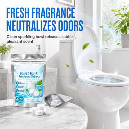 🚽 50 % DE RÉDUCTION MAINTENANT ! Pastilles nettoyantes pour réservoir de toilettes en formule longue durée – Nettoyage et désodorisation 2 en 1, agissent à chaque chasse d'eau pour éliminer taches, calcaire et odeurs