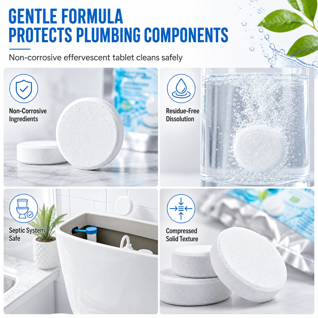🚽 50 % DE RÉDUCTION MAINTENANT ! Pastilles nettoyantes pour réservoir de toilettes en formule longue durée – Nettoyage et désodorisation 2 en 1, agissent à chaque chasse d'eau pour éliminer taches, calcaire et odeurs