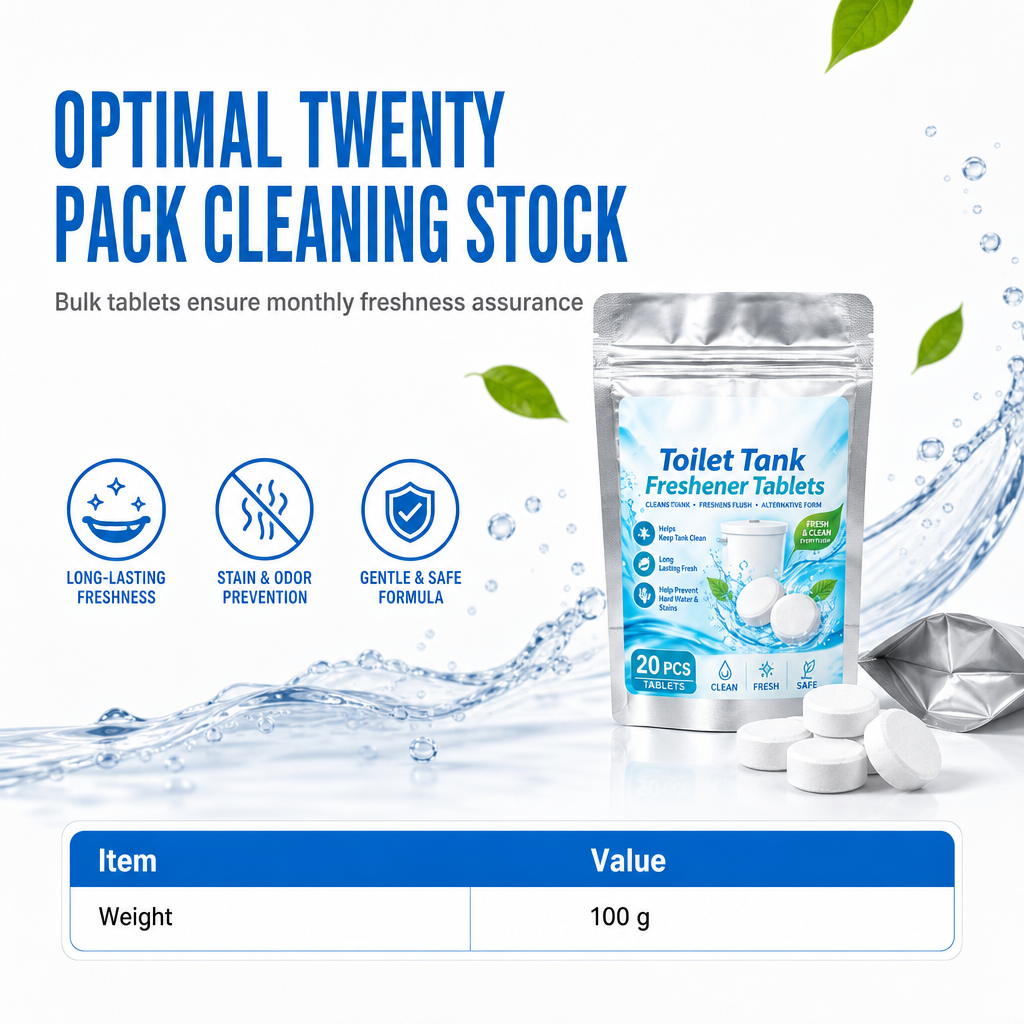 🚽 50 % DE RÉDUCTION MAINTENANT ! Pastilles nettoyantes pour réservoir de toilettes en formule longue durée – Nettoyage et désodorisation 2 en 1, agissent à chaque chasse d'eau pour éliminer taches, calcaire et odeurs