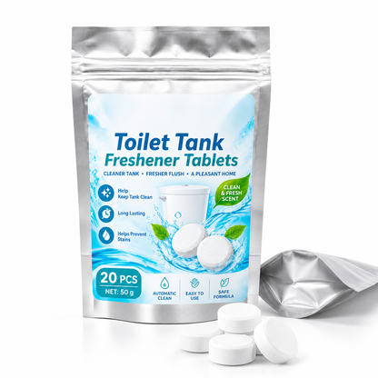 🚽 50 % DE RÉDUCTION MAINTENANT ! Pastilles nettoyantes pour réservoir de toilettes en formule longue durée – Nettoyage et désodorisation 2 en 1, agissent à chaque chasse d'eau pour éliminer taches, calcaire et odeurs