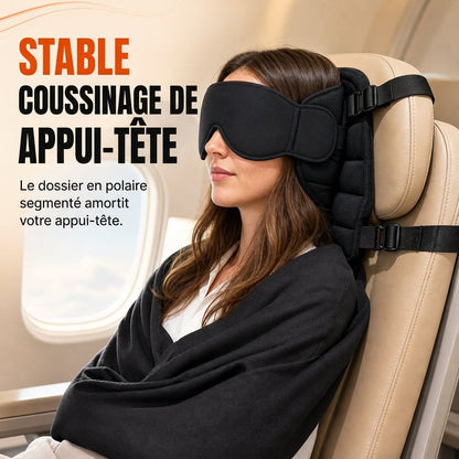 ✈️💤 Kit de Sommeil Suspendu pour Avion & Voyage – Maintien Cervical Anti-Affaissement, Masque 3D 100% Occultant & Repose-Bras Confort ✨