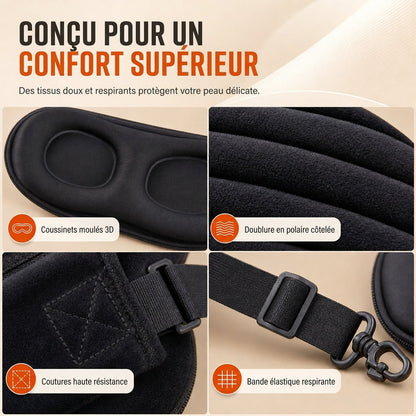 ✈️💤 Kit de Sommeil Suspendu pour Avion & Voyage – Maintien Cervical Anti-Affaissement, Masque 3D 100% Occultant & Repose-Bras Confort ✨