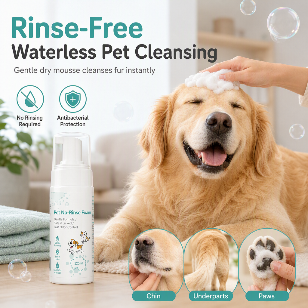 🥳VENTE FLASH 2026 -70% !💞50K+ VENDUS !🐶Rafraîchissez vos animaux instantanément ! Mousse Nettoyante Sans Rinçage et Sans Eau pour Animaux
