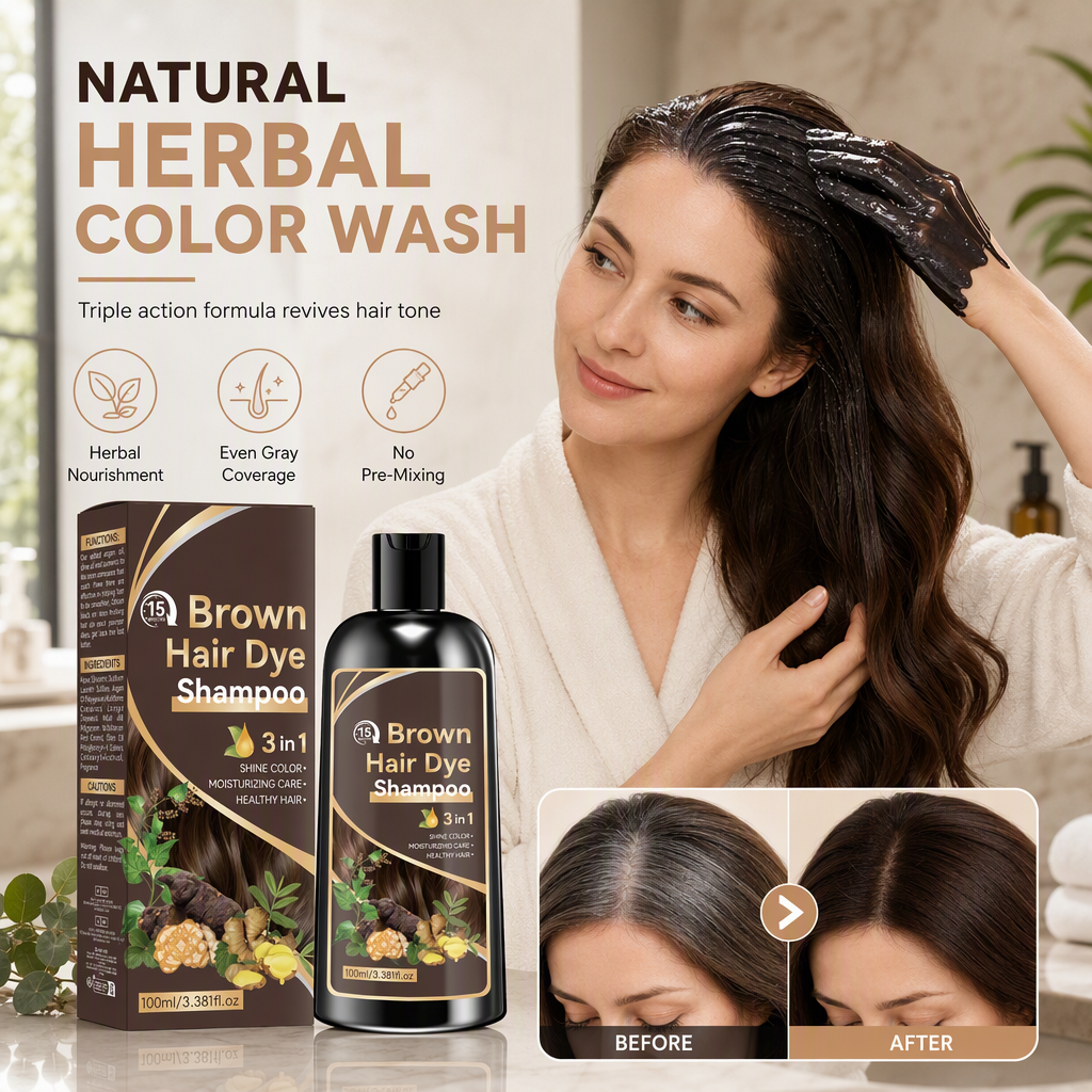 Shampoing colorant 3 en 1 aux herbes