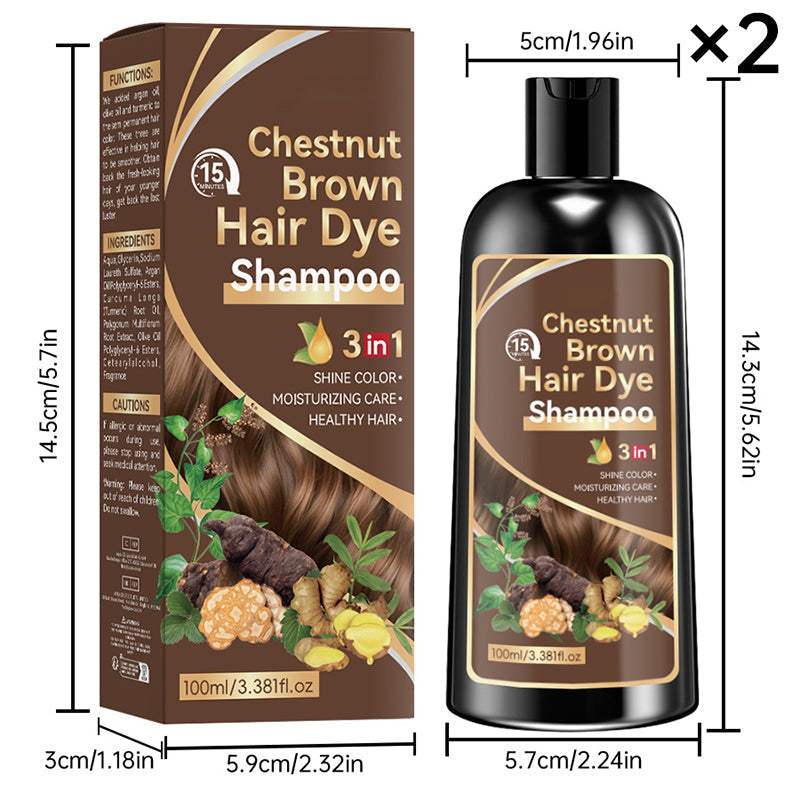 Shampoing colorant 3 en 1 aux herbes