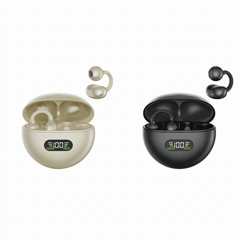 👂 Écouteurs Bluetooth à clip auriculaire ouvert – confort toute la journée, son immersif, limitation des fuites sonores, batterie de 8 à 10 heures, commande tactile. Sans douleur auditive ! 🔋