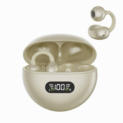 👂 Écouteurs Bluetooth à clip auriculaire ouvert – confort toute la journée, son immersif, limitation des fuites sonores, batterie de 8 à 10 heures, commande tactile. Sans douleur auditive ! 🔋