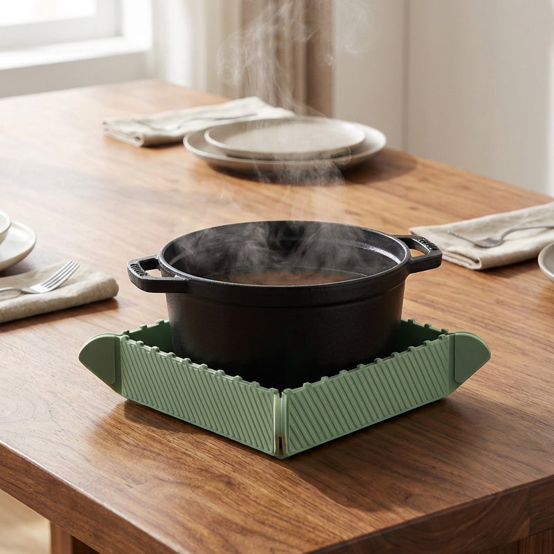📢📢50 % DE RÉDUCTION !! ⏰Dessous-de-plat magnétique en silicone 🍳🧲 | Dessous-de-plat pliable et petit plateau de cuisine