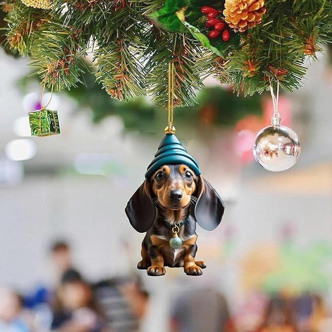 ⏳🔥50 % DE RÉDUCTION POUR UNE DURÉE LIMITÉE ! ⏰🎄 Décorations de sapin de Noël en forme de chiot 🐕🎁