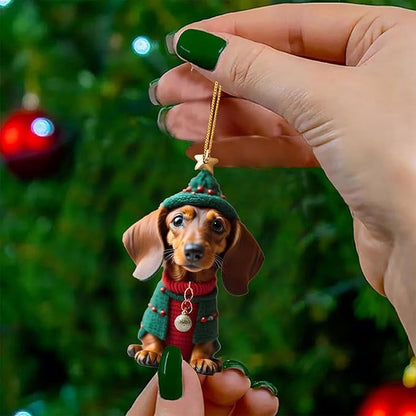 ⏳🔥50 % DE RÉDUCTION POUR UNE DURÉE LIMITÉE ! ⏰🎄 Décorations de sapin de Noël en forme de chiot 🐕🎁