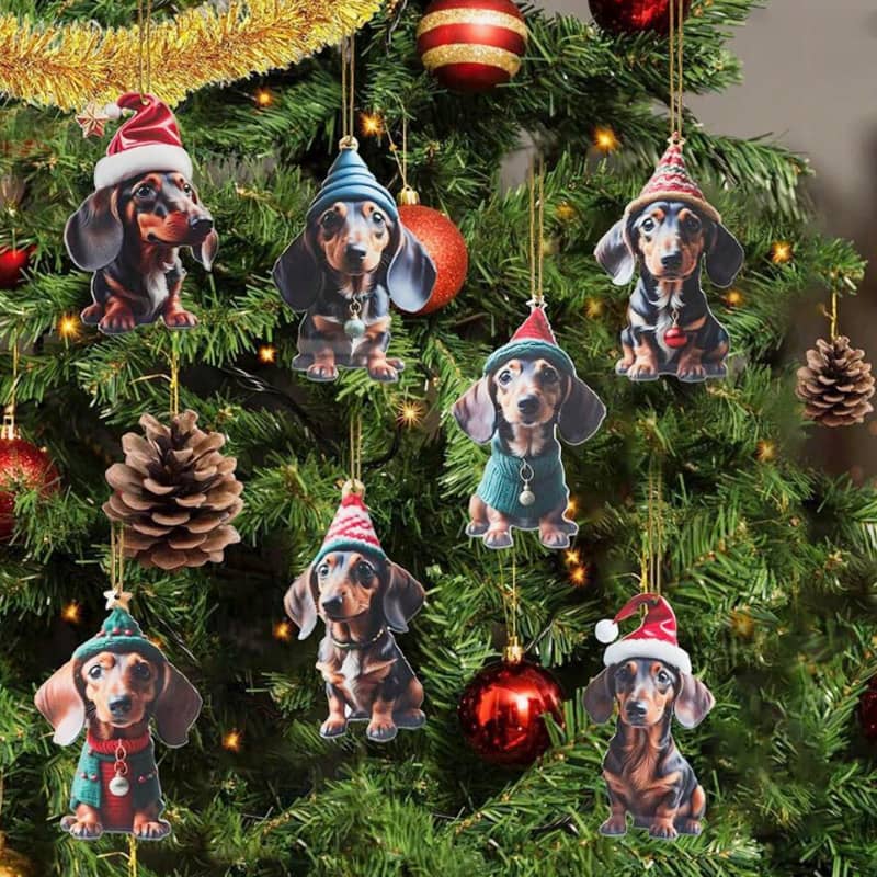 ⏳🔥50 % DE RÉDUCTION POUR UNE DURÉE LIMITÉE ! ⏰🎄 Décorations de sapin de Noël en forme de chiot 🐕🎁