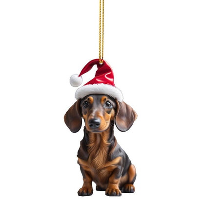 ⏳🔥50 % DE RÉDUCTION POUR UNE DURÉE LIMITÉE ! ⏰🎄 Décorations de sapin de Noël en forme de chiot 🐕🎁