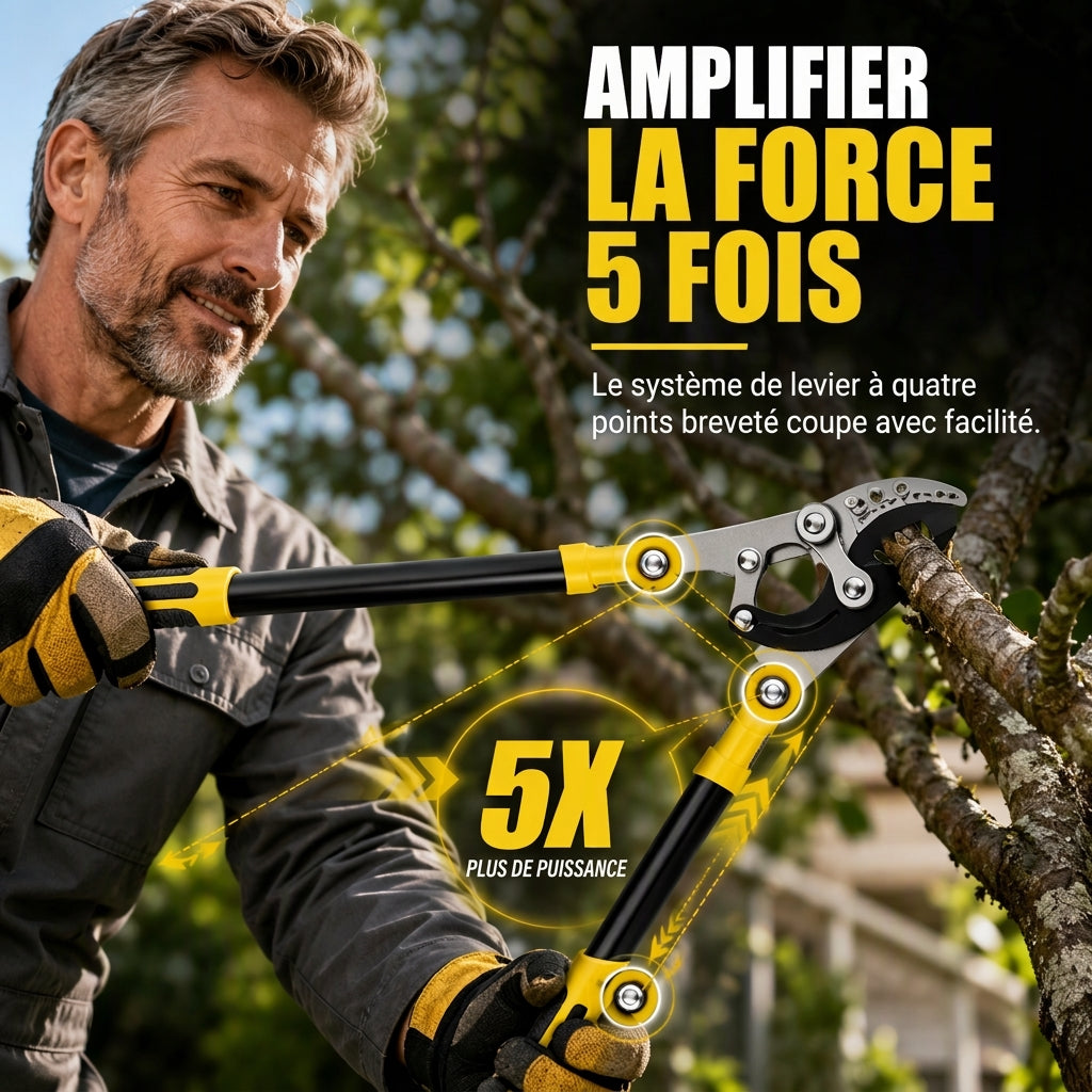🌳 50% DE RÉDUCTION MAINTENANT ! ✂️ Sécateurs épais pour jardin – Levier à effet compound, acier trempé et aluminium de qualité aviation – Pour branches épaisses et arbres fruitiers 💪