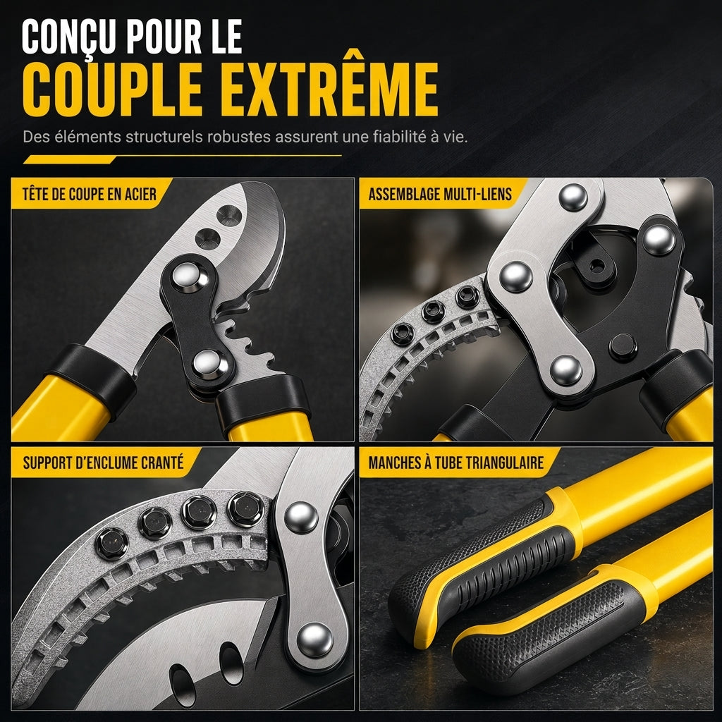 🌳 50% DE RÉDUCTION MAINTENANT ! ✂️ Sécateurs épais pour jardin – Levier à effet compound, acier trempé et aluminium de qualité aviation – Pour branches épaisses et arbres fruitiers 💪