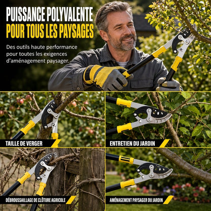 🌳 50% DE RÉDUCTION MAINTENANT ! ✂️ Sécateurs épais pour jardin – Levier à effet compound, acier trempé et aluminium de qualité aviation – Pour branches épaisses et arbres fruitiers 💪