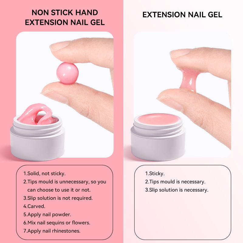 💅✨ PROMOTION D'ÉTÉ : 50 % DE RÉDUCTION ! Gel de renforcement pour extensions d'ongles — Ne coule pas, facile à utiliser 🥳