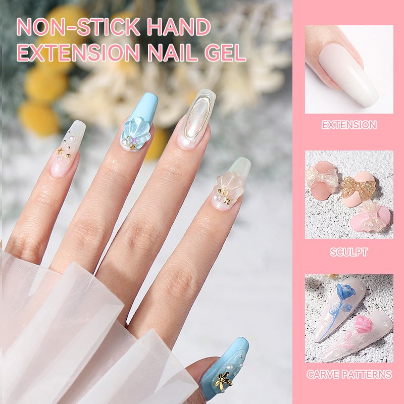 💅✨ PROMOTION D'ÉTÉ : 50 % DE RÉDUCTION ! Gel de renforcement pour extensions d'ongles — Ne coule pas, facile à utiliser 🥳