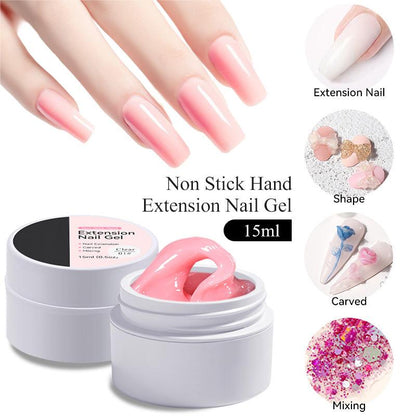 💅✨ PROMOTION D'ÉTÉ : 50 % DE RÉDUCTION ! Gel de renforcement pour extensions d'ongles — Ne coule pas, facile à utiliser 🥳