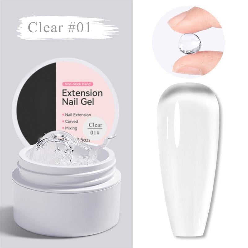 💅✨ PROMOTION D'ÉTÉ : 50 % DE RÉDUCTION ! Gel de renforcement pour extensions d'ongles — Ne coule pas, facile à utiliser 🥳