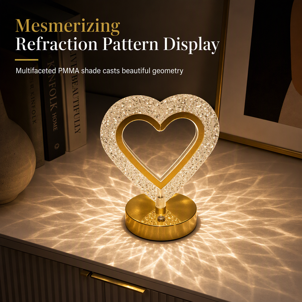 📢📢50 % DE RÉDUCTION !! ⏰ Veilleuse géométrique en cristal : commande tactile, 3 couleurs, rechargeable par USB, éclairage d'ambiance pour la chambre