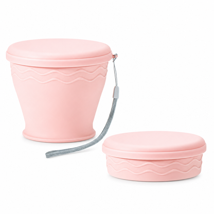 Gobelet de voyage en silicone pliable et portable