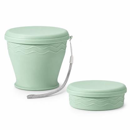 Gobelet de voyage en silicone pliable et portable