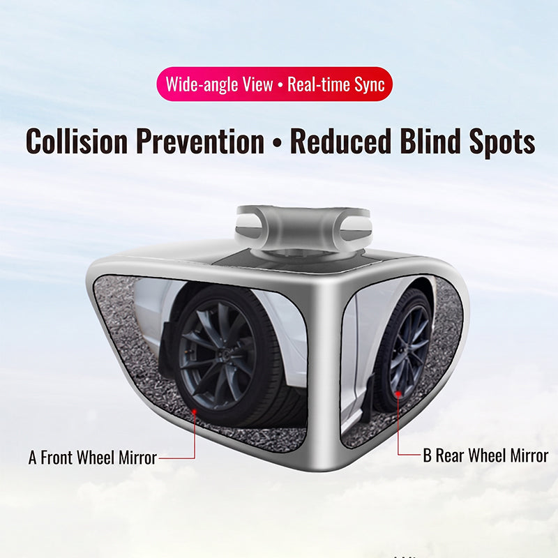 Rétroviseur à double lentille, orientable à 360°, pour angle mort