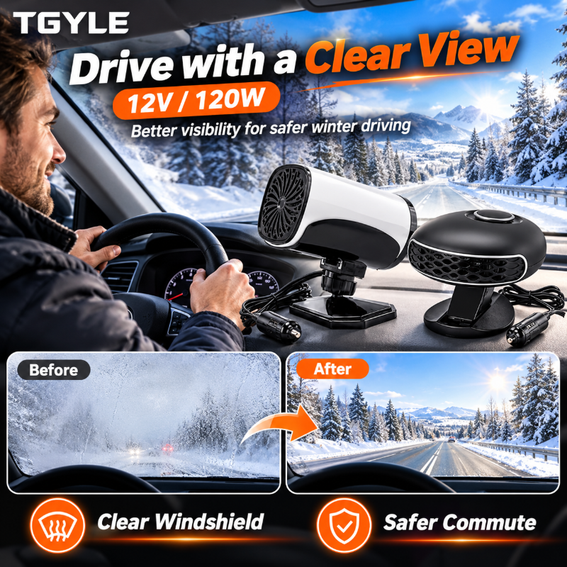🚗❄️ 50 % DE RÉDUCTION ! Chauffage et dégivreur portable pour voiture – dégivrage et désembuage rapides, modes « chauffage » et « ventilateur » 2 en 1, socle pivotant à 360°. Un pare-brise dégagé en quelques secondes ! 🛡️✅