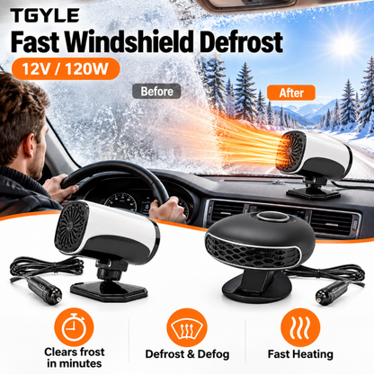 🚗❄️ 50 % DE RÉDUCTION ! Chauffage et dégivreur portable pour voiture – dégivrage et désembuage rapides, modes « chauffage » et « ventilateur » 2 en 1, socle pivotant à 360°. Un pare-brise dégagé en quelques secondes ! 🛡️✅